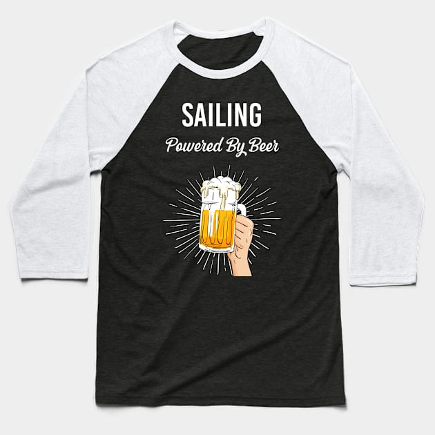 Beer Sailing Baseball T-Shirt by Happy Life